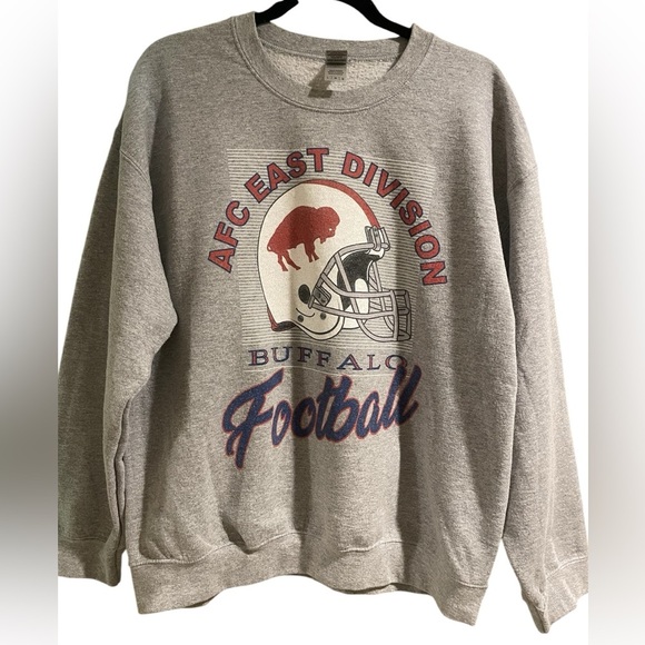Buffalo Football Sweatshirt Gray Size L - Picture 1 of 5